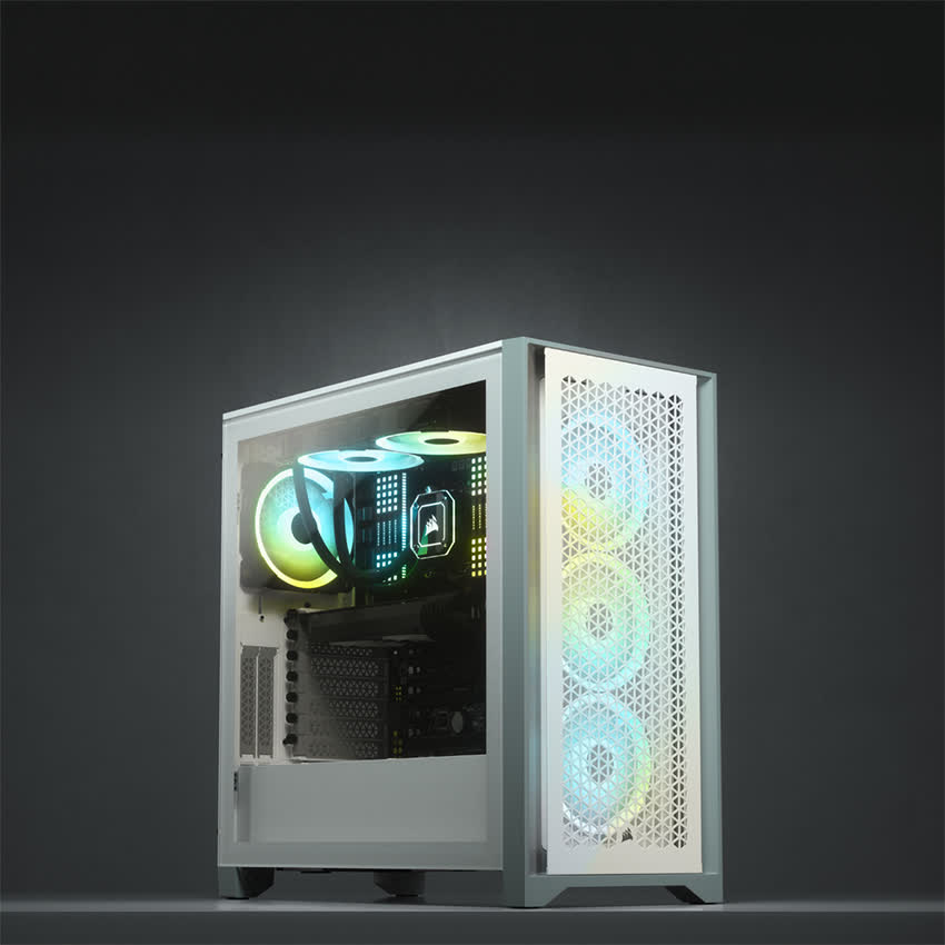 Vỏ Case Corsair 4000D Airflow TG White (Mid Tower/Màu Trắng)