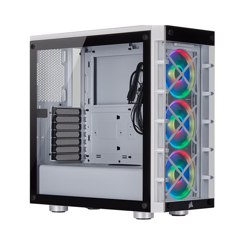 Vỏ Case Corsair 465X TG RGB (Mid Tower/Màu Trắng) CC-9011189-WW