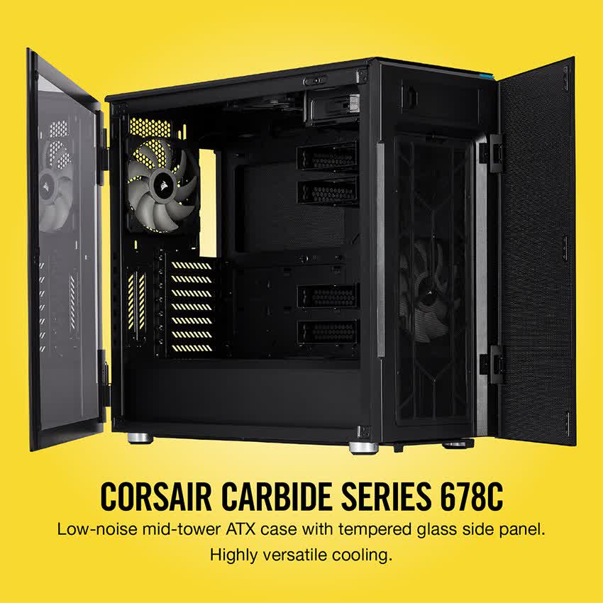 Vỏ Case Corsair  678C TG (Mid Tower/Màu Đen)