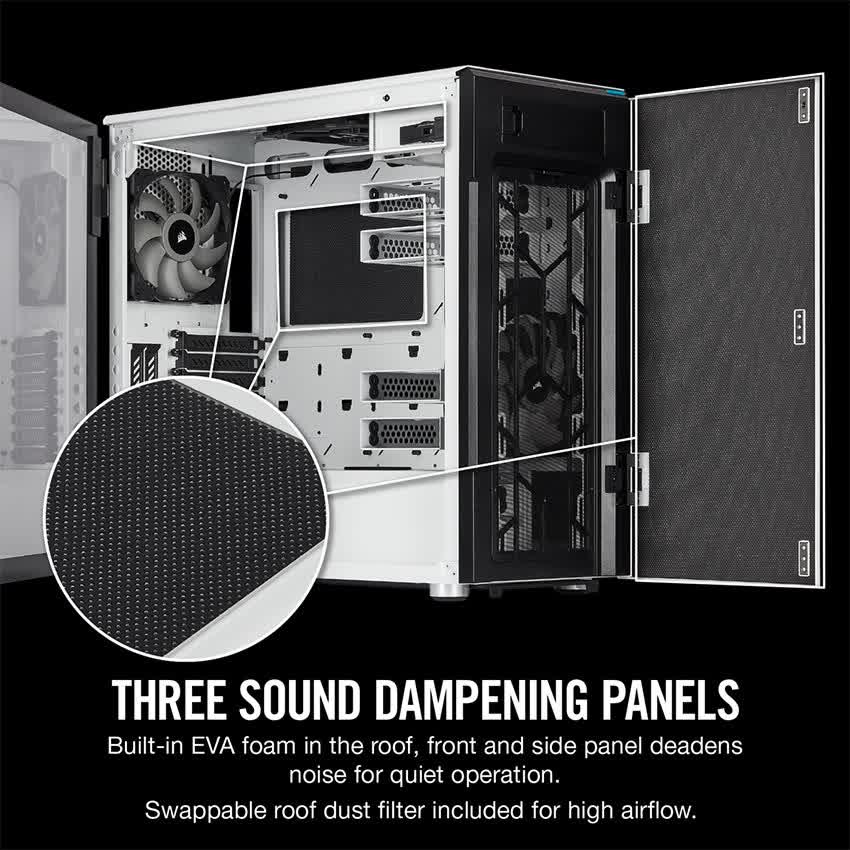 Vỏ Case Corsair  678C TG (Mid Tower/Màu Trắng)