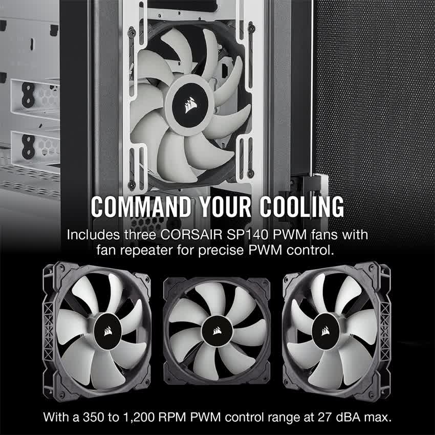 Vỏ Case Corsair  678C TG (Mid Tower/Màu Trắng)