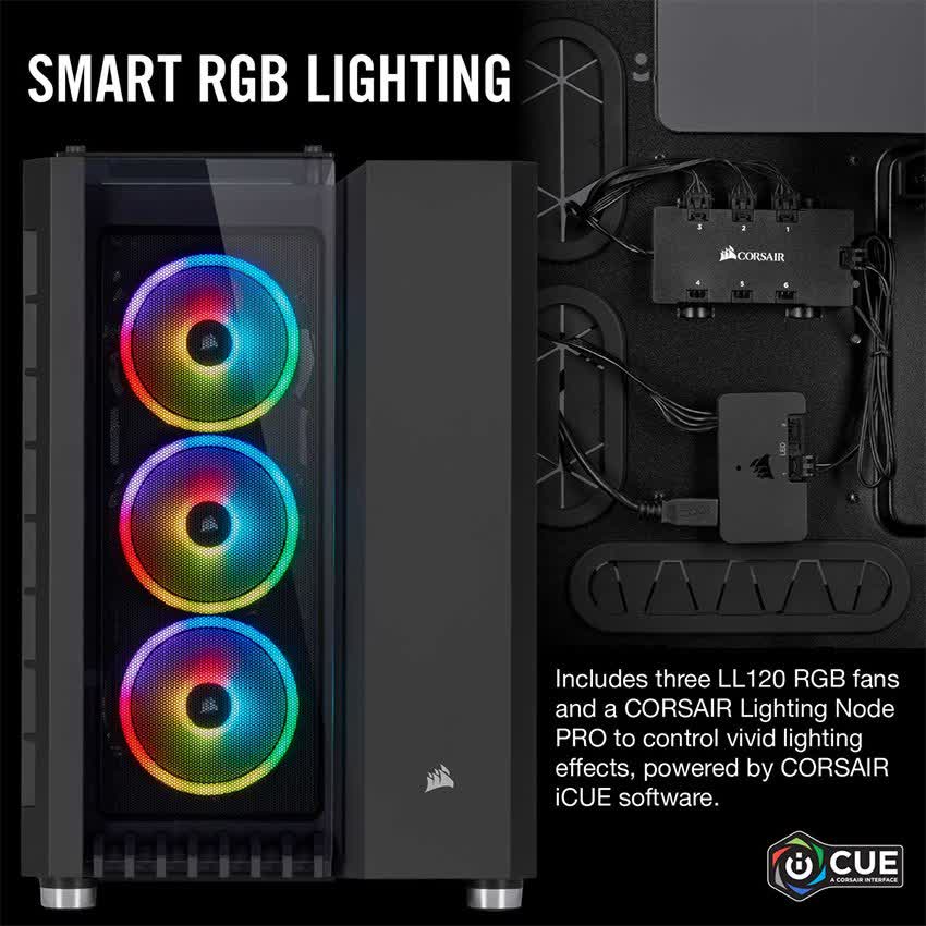 Vỏ Case Corsair  680X RGB TG (Mid Tower/Màu Đen)