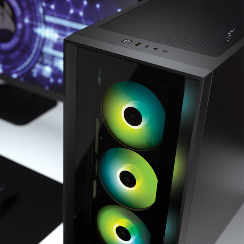 Vỏ Case Corsair iCUE 4000X RGB TG Black  (Mid Tower/Màu Đen)