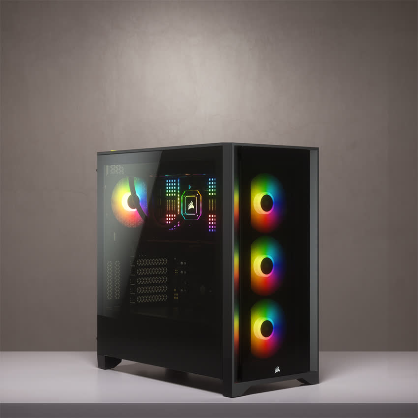 Vỏ Case Corsair iCUE 4000X RGB TG Black  (Mid Tower/Màu Đen)