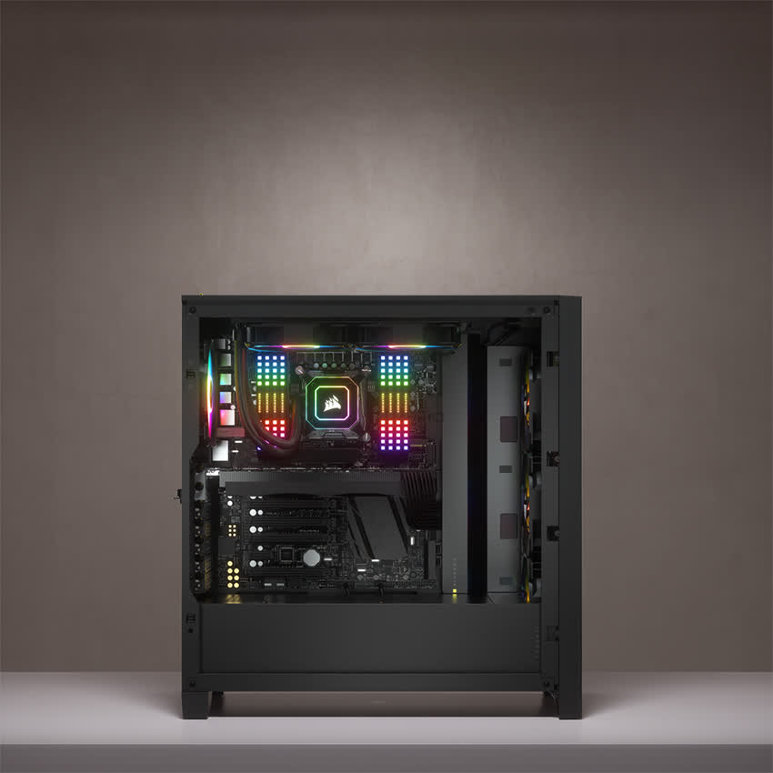 Vỏ Case Corsair iCUE 4000X RGB TG Black  (Mid Tower/Màu Đen)