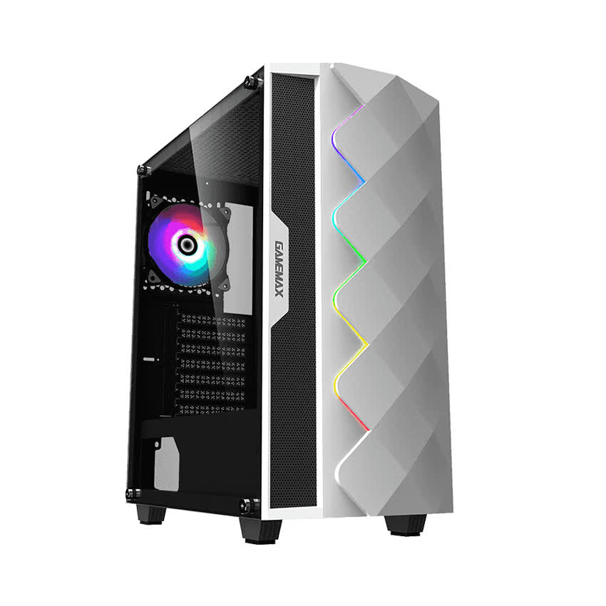 Vỏ Case  GAMEMAX Diamond - White (Mid Tower/Màu Trắng/Led RGB)