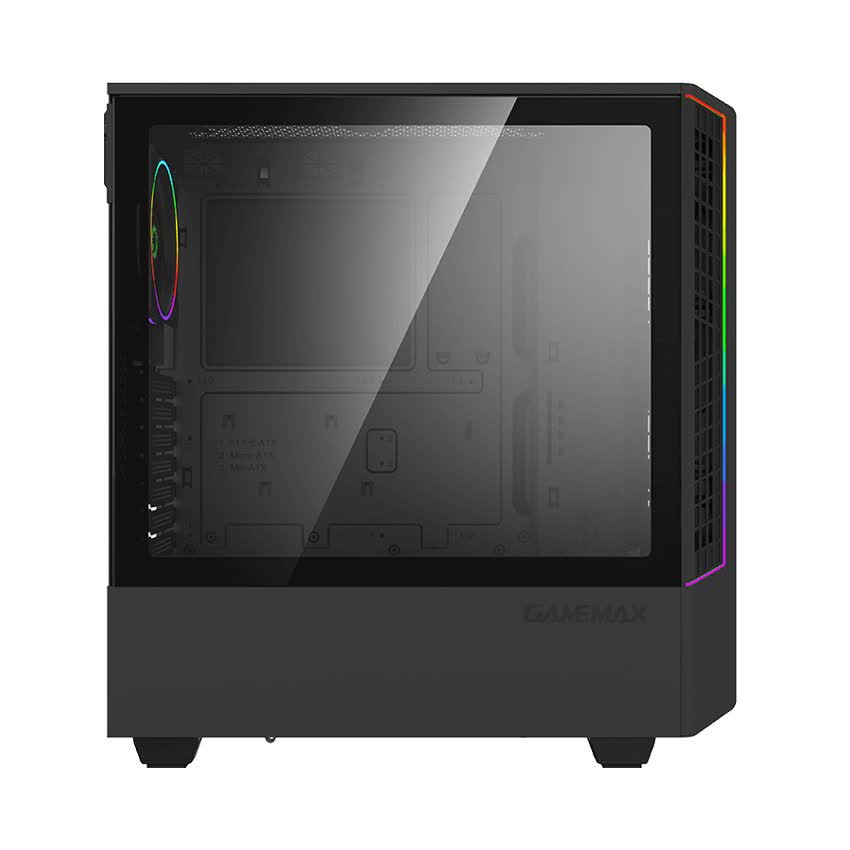 Vỏ Case GAMEMAX Panda T802 (Mid Tower/Màu Đen/Led RGB)