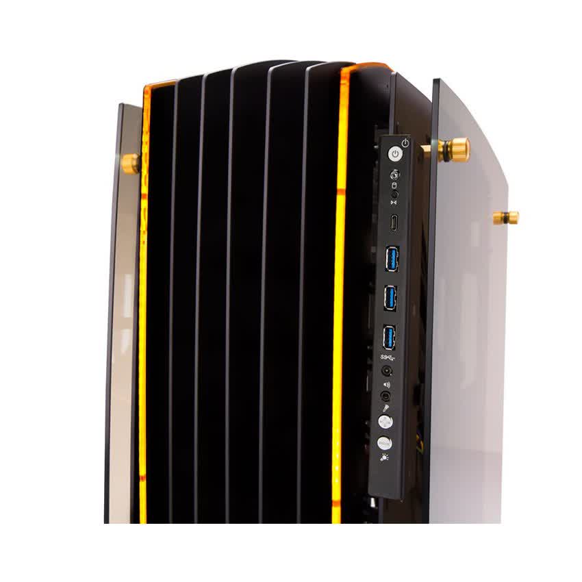 Vỏ Case In-Win H-Frame 2.0 + SII-1065W - 30th Anniversary Premium Signature Combo Full Tower Đen/Vàng