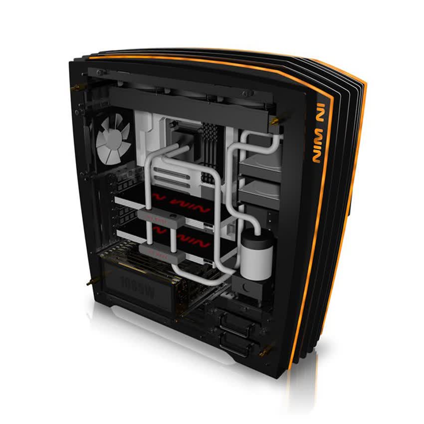 Vỏ Case In-Win H-Frame 2.0 + SII-1065W - 30th Anniversary Premium Signature Combo Full Tower Đen/Vàng