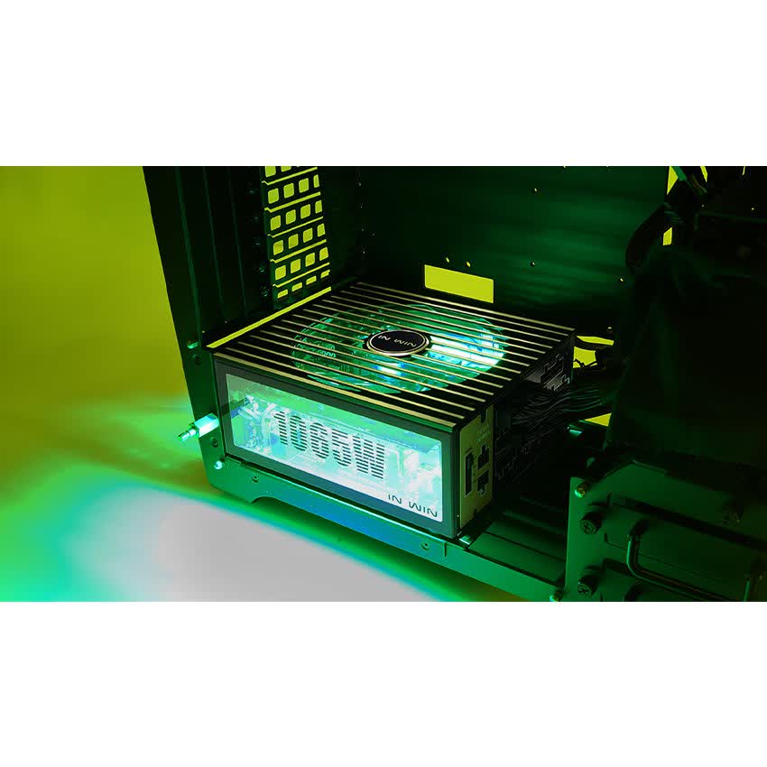 Vỏ Case In-Win H-Frame Green 2.0 + SII-1065W - 30th Anniversary Premium Signature Combo Full-Tower Đen/Xanh Lá