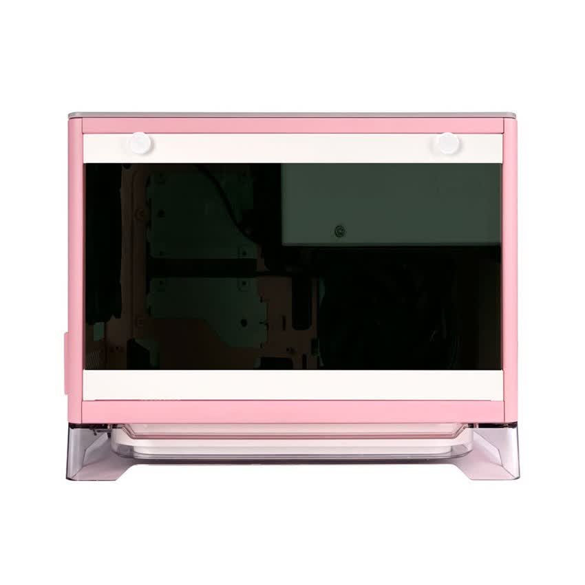 Vỏ case InWin A1 Plus Pink QI Charger - Full Side Tempered Glass Mini ITX ( Mini Tower/Màu Hồng)