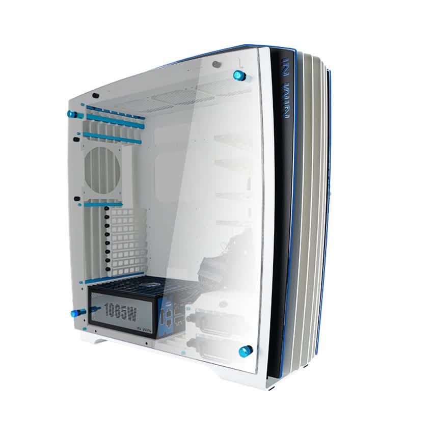 Vỏ Case InWin H-Frame 2.0 + SII-1065W - 30th Anniversary Premium Signature Combo Full-Tower Xanh/Trắng