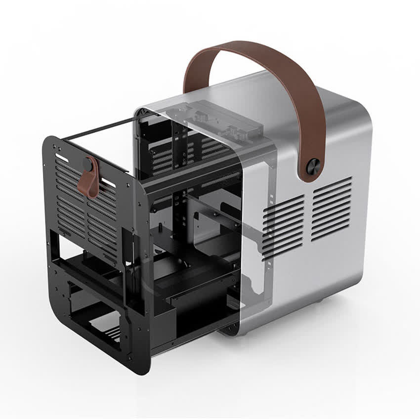 Vỏ Case Jonsbo BO 100 Silver (Mini Tower/Màu Bạc)