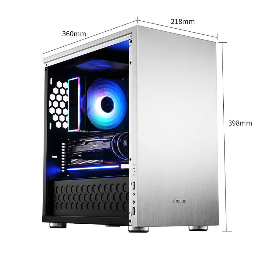 Vỏ case Jonsbo C3-PLUS Silver Edition (Mini Tower/Màu Bạc)