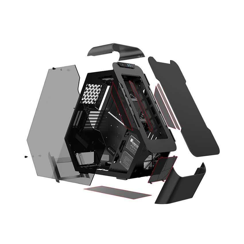 Vỏ case Jonsbo TR03 - G Black (Mid Tower/Màu Đen)