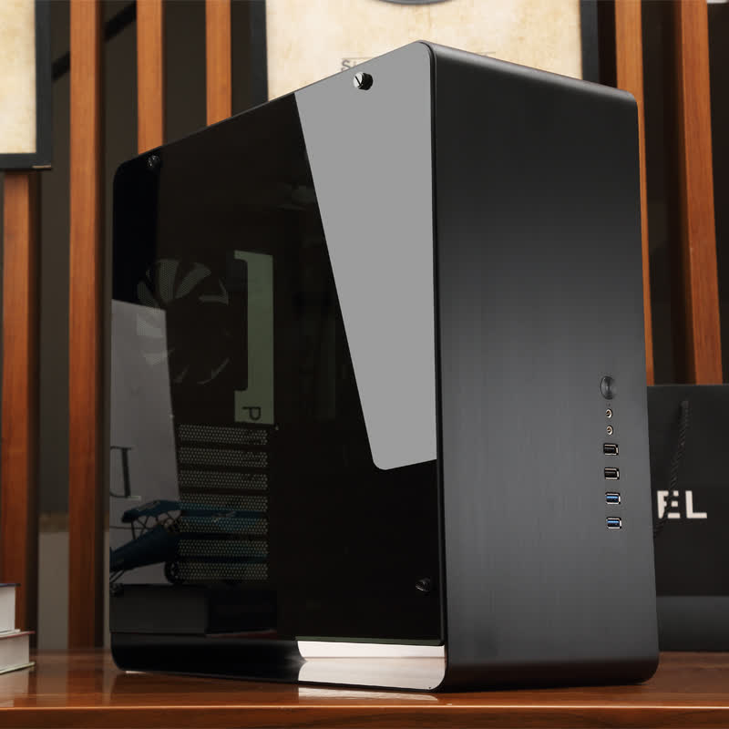 Vỏ case Jonsbo UMX4 Black Tempered Glass (MidTower/Màu Đen)