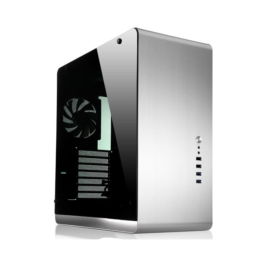 Vỏ case Jonsbo UMX4 Silver Tempered Glass (Mid Tower/Màu Bạc)