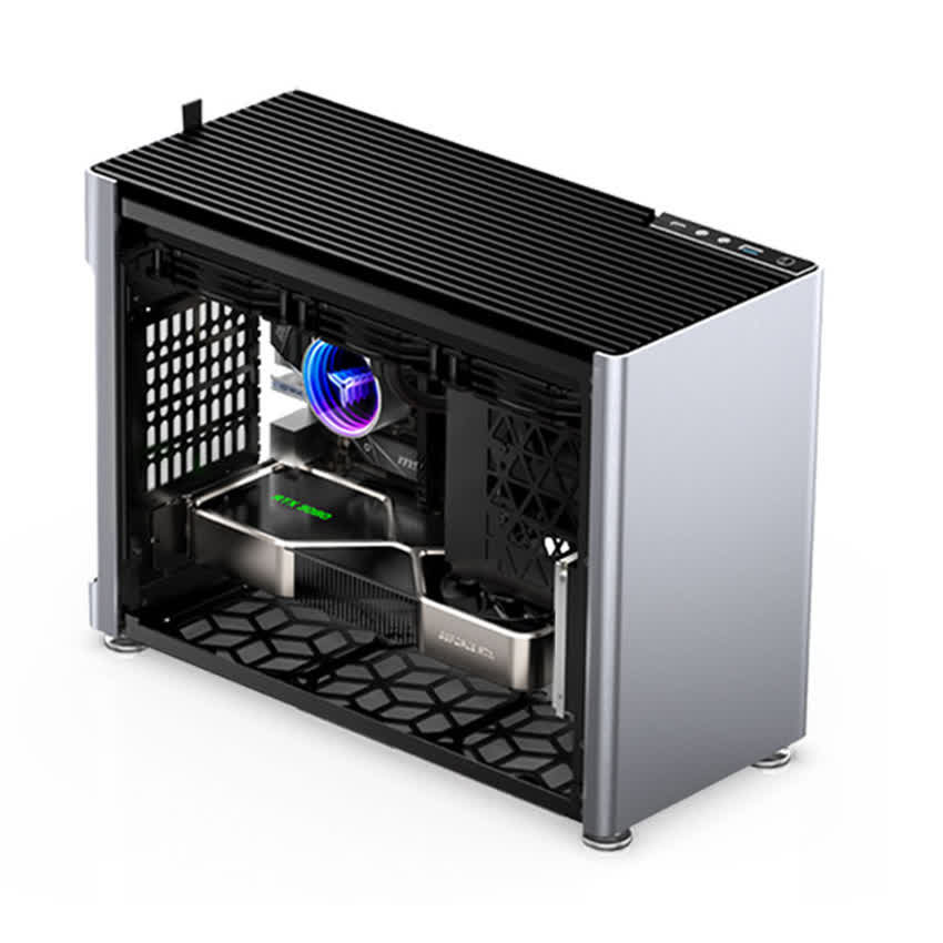 Vỏ Case JonsboPlus  i100-G Silver  (Mini Tower/Màu Bạc)