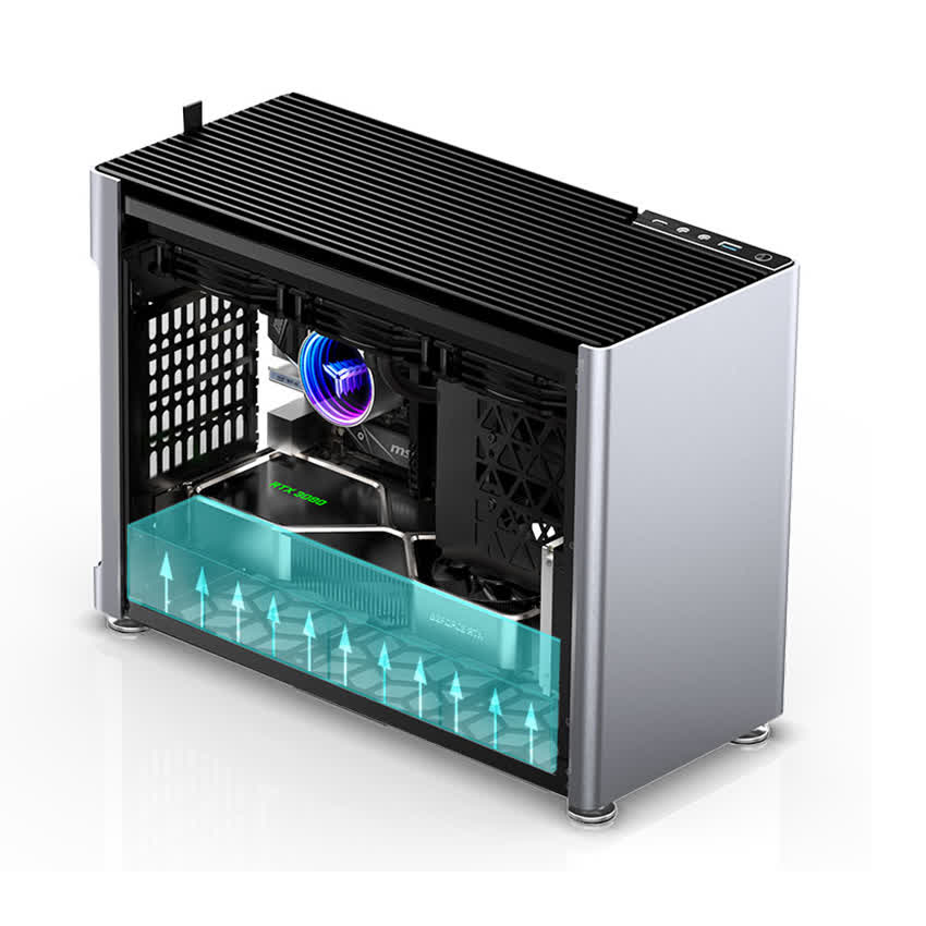 Vỏ Case JonsboPlus  i100-G Silver  (Mini Tower/Màu Bạc)