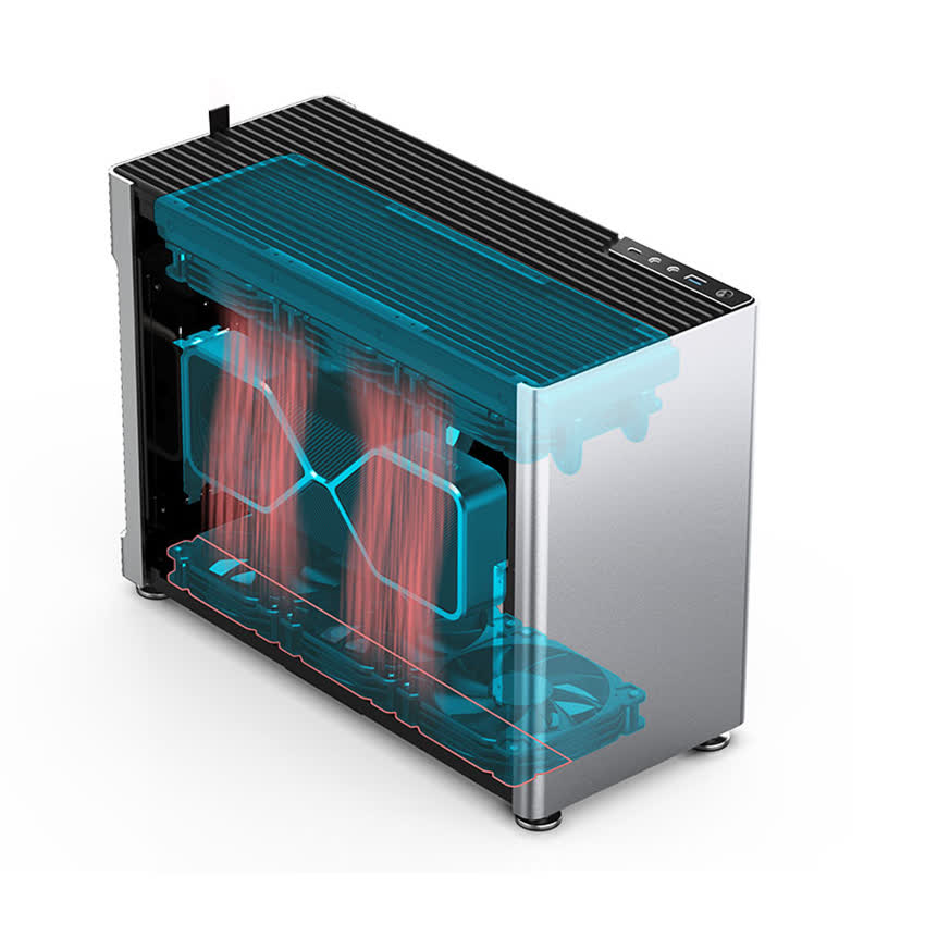 Vỏ Case JonsboPlus  i100-G Silver  (Mini Tower/Màu Bạc)