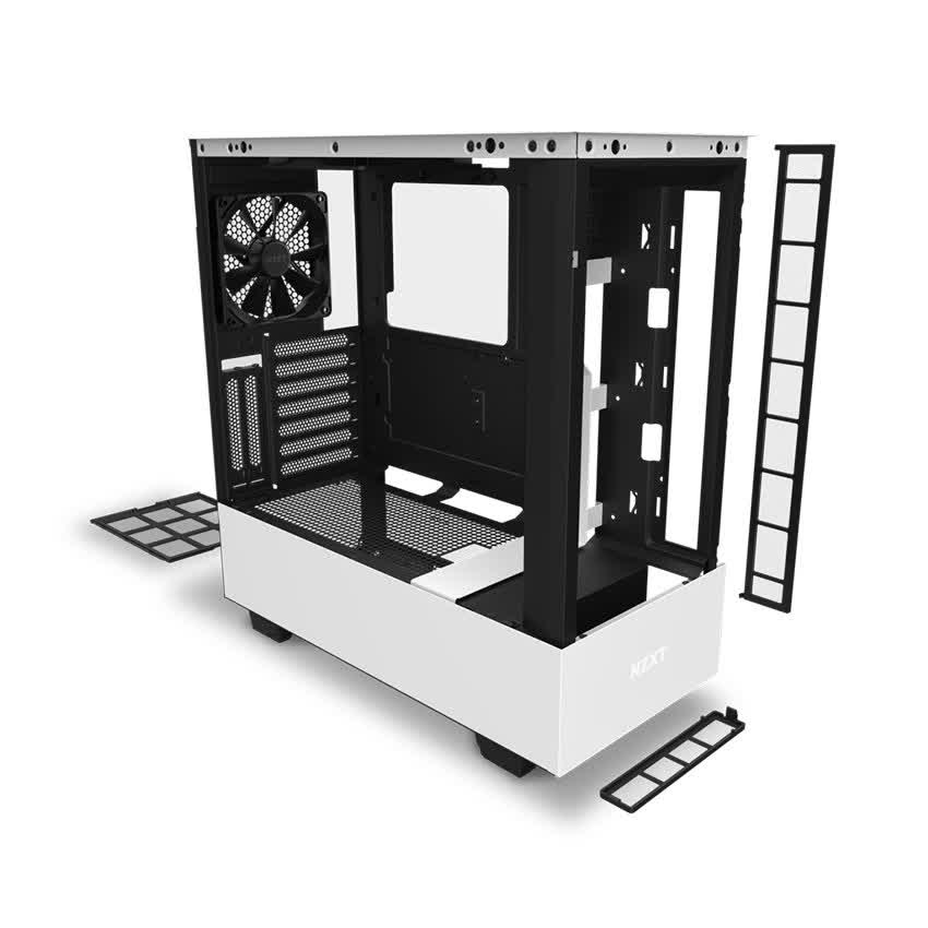 Vỏ Case NZXT H510 Elite (Mid Tower/Màu Trắng)
