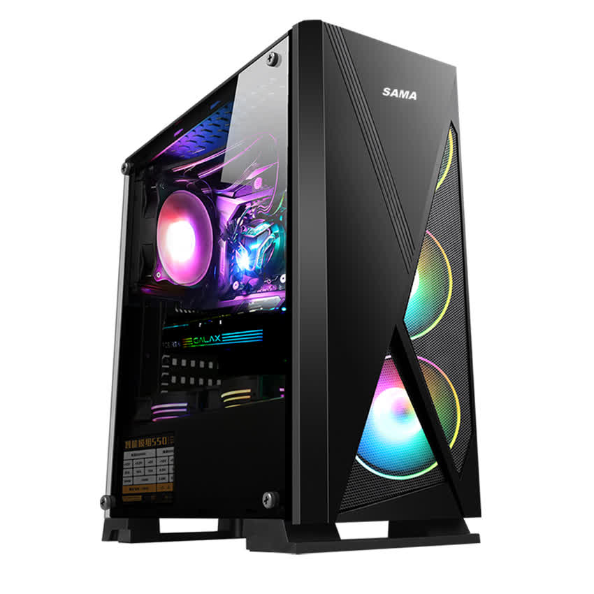 Vỏ Case SAMA Jazovo plus XII (Mid Tower/Màu Đen/Led RGB)