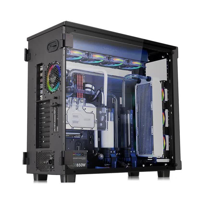 Vỏ Case Thermaltake View 91 Tempered Glass (Full Tower/Màu Đen/Led RGB) CA-1I9-00F1WN-00