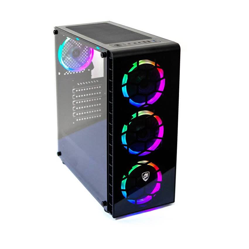 Vỏ Case Vitra Glitter Force X1 Pro Temper Glass ( Mid Tower / Màu Đen )