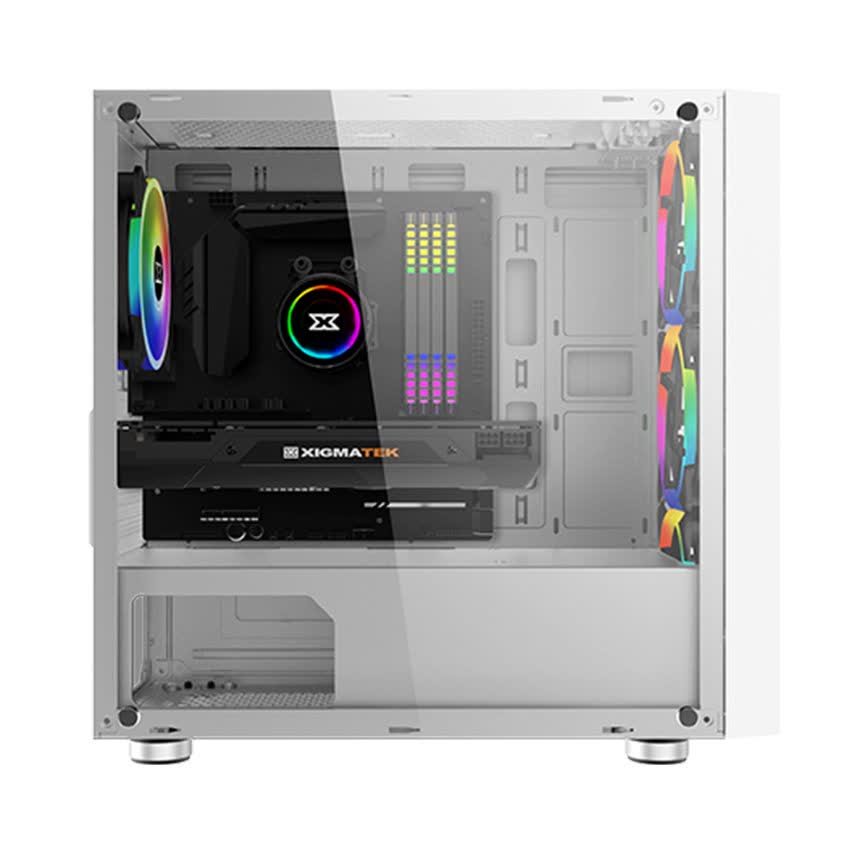 Vỏ Case Xigmatek Gemini ARCTIC RGB STRIP (Mini Tower/Màu Trắng)