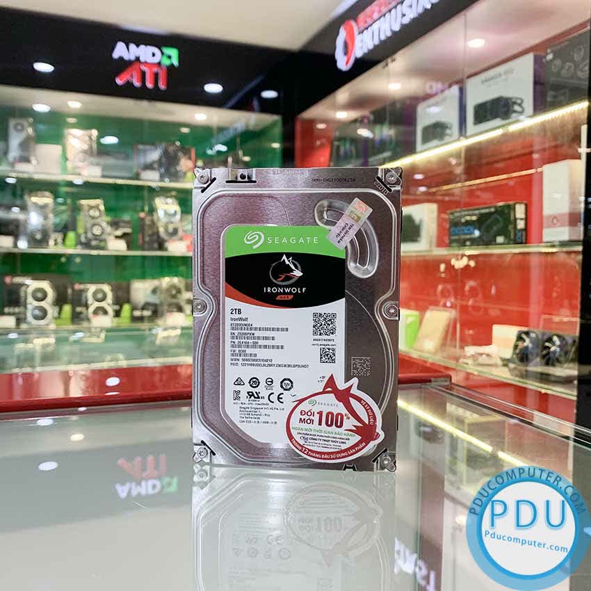 Ổ cứng HDD Seagate IRONWOLF 2TB 3.5 inch , 5900RPM, SATA3, 64MB Cache (ST2000VN004)