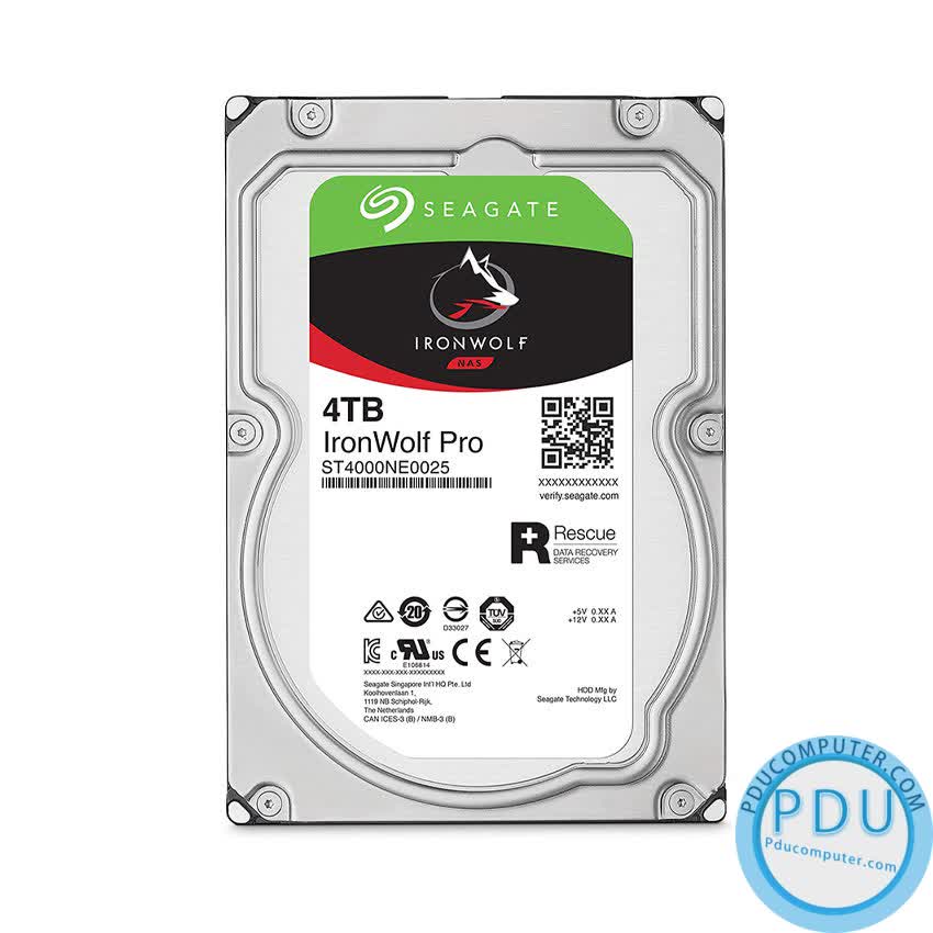 Ổ cứng HDD Seagate Ironwolf Pro 4TB (3.5 inch/SATA3/256MB Cache/7200RPM) (ST4000NE001)