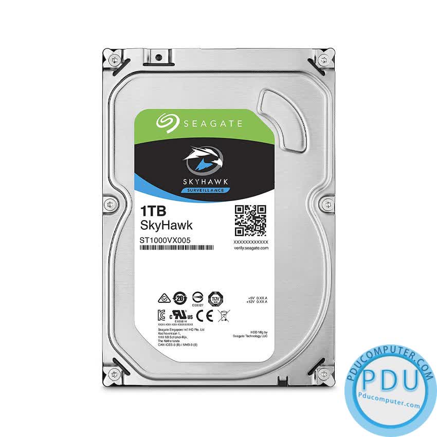 Ổ cứng HDD Seagate SkyHawk 1TB 3.5 inch 5900RPM, SATA3 6GB/s, 64MB Cache - (ST1000VX005)
