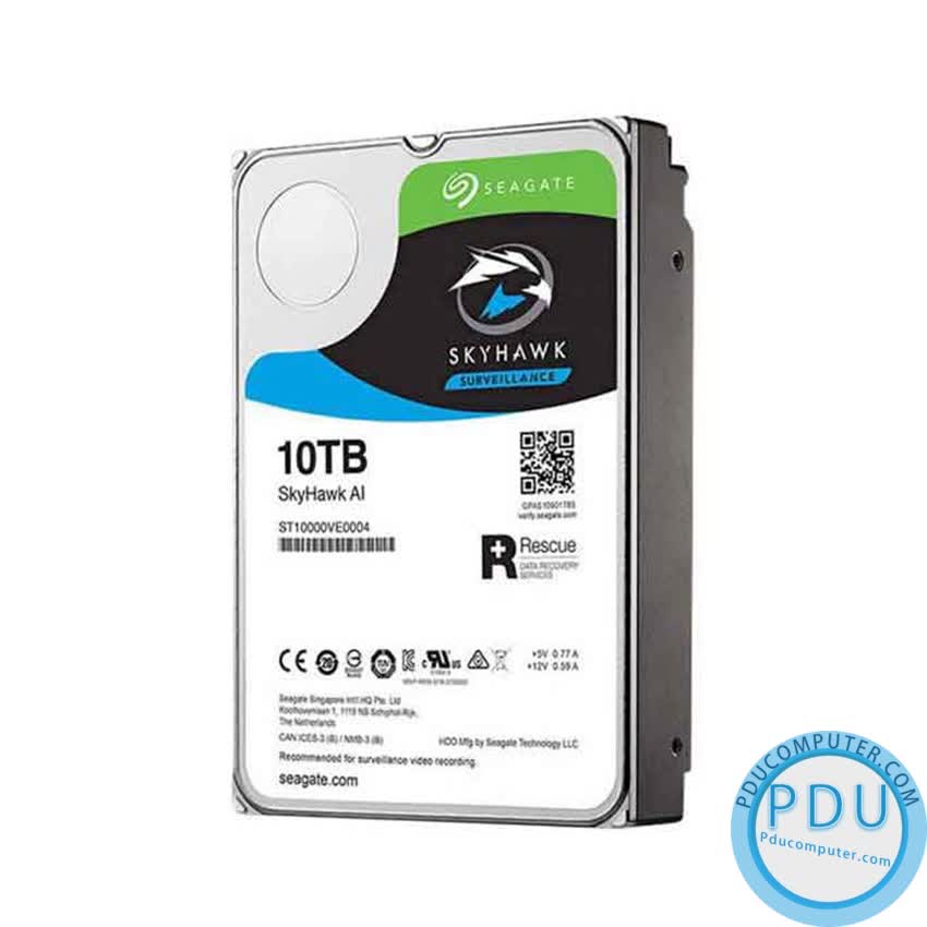 Ổ cứng HDD Seagate SkyHawk AI 10TB 3.5 inch 7200RPM, SATA3 6GB/s , 256MB Cache- (ST10000VE0008)