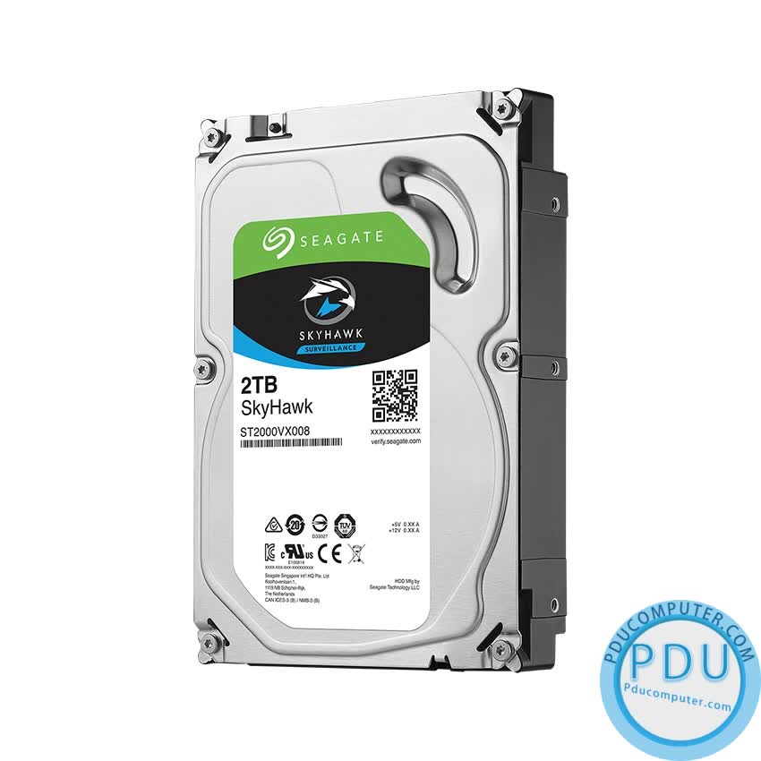 Ổ cứng HDD Seagate SkyHawk SURVEILLANCE 2TB 3.5 inch 5900RPM, SATA3 6GB/s, 64MB Cache - (ST2000VX008)