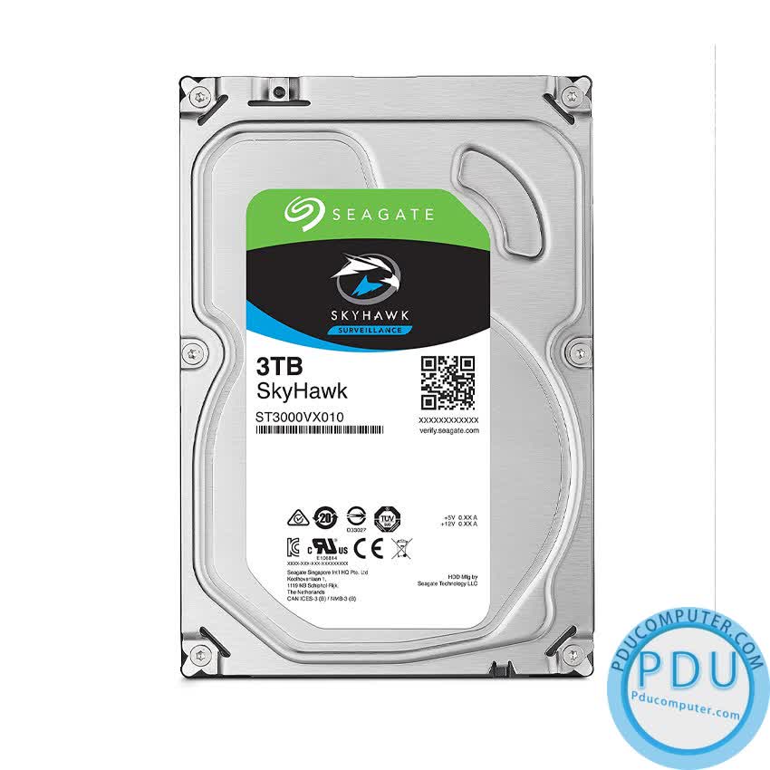 Ổ cứng HDD Seagate SkyHawk SURVEILLANCE 3TB 3.5 inch 5400RPM, SATA3 6GB/s, 64MB Cache