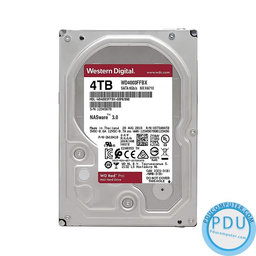 Ổ cứng HDD WD Red Pro 4TB 3.5 inch 7200RPM, SATA3 6Gb/s, 128MB Cache (WD4002FFWX)