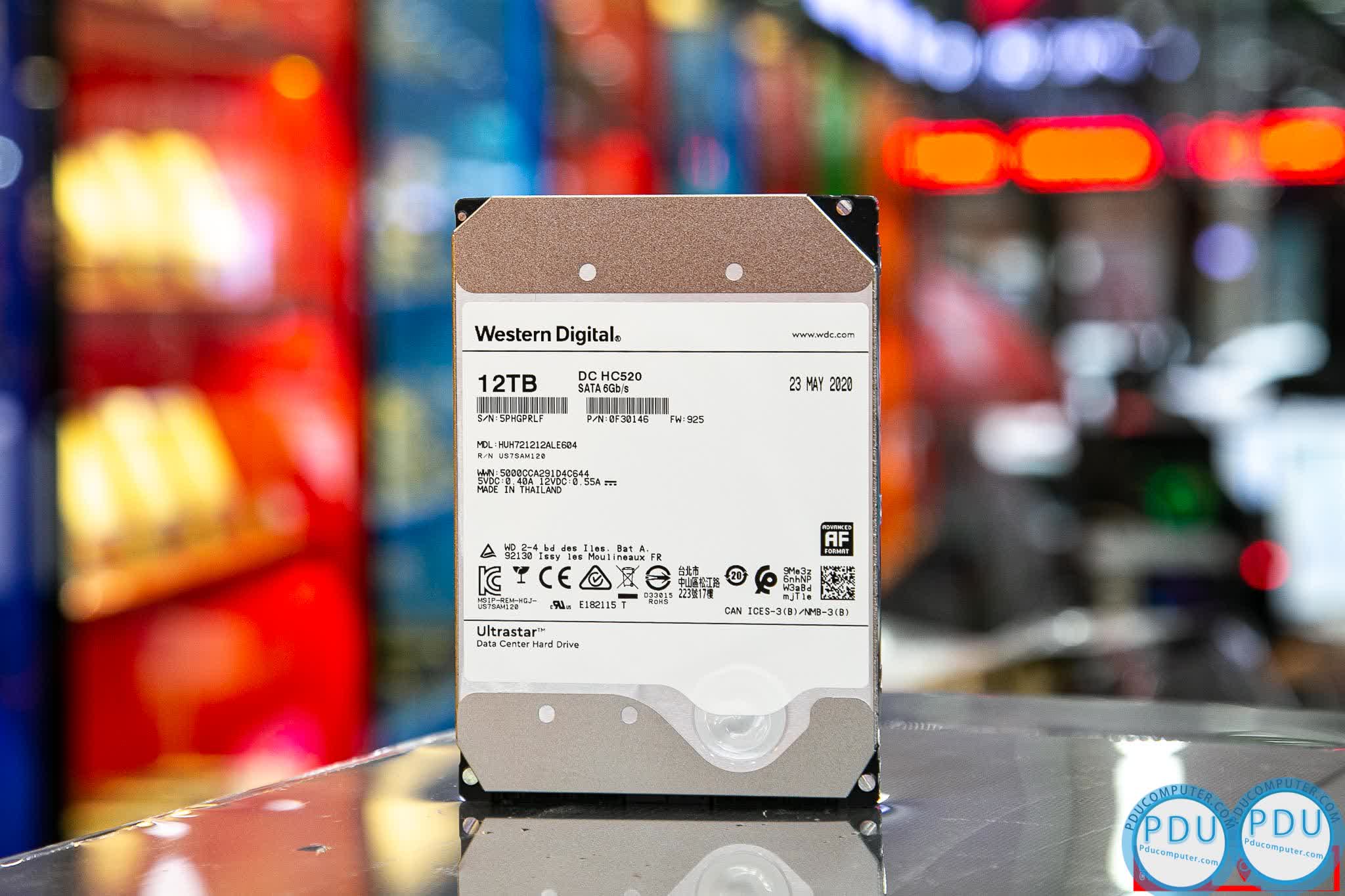 Ổ cứng HDD Western Enterprise Ultrastar DC HC520 12TB 3.5 inch SATA3 6GB/s 7200RPM, 256MB Cache - (HUH721212ALE604)