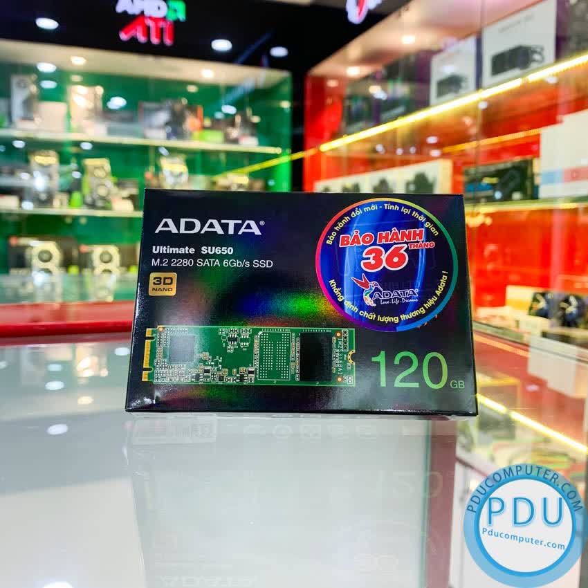 Ổ cứng SSD Adata SU650SN38 120G M.2 2280 (Đọc 550MB/s - Ghi 510MB/s) - (AU650NS38-120GT-C)