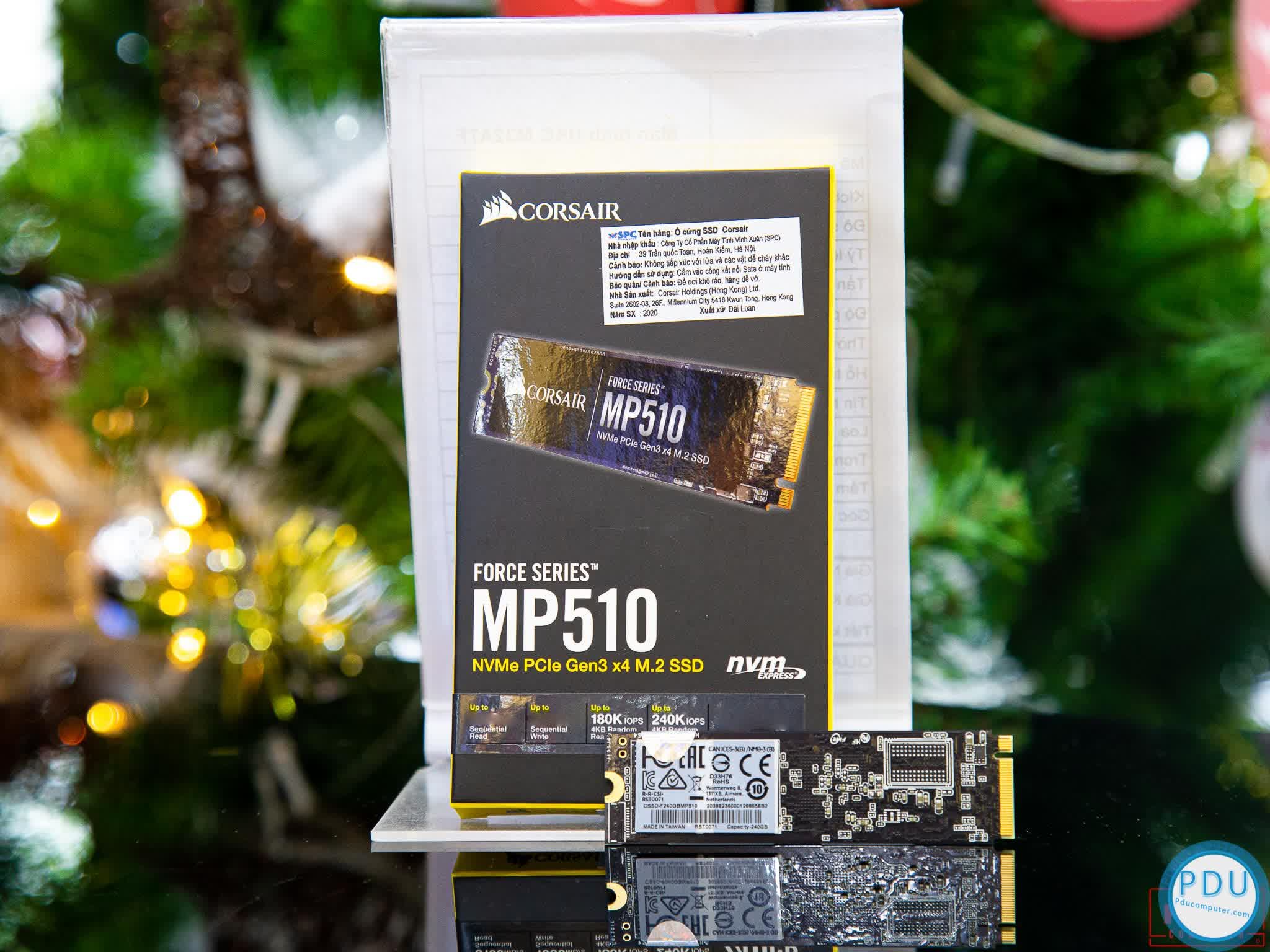 Ổ cứng SSD Corsair Force MP510 960GB M.2 2280 PCIe NVMe Gen 3x4 (Đọc 3480MB/s - Ghi 3000MB/s)