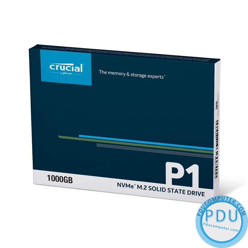 Ổ cứng SSD Crucial P1 1TB NVMe M.2 2280 PCIe Gen 3x4 (Đọc 2000MB/s - Ghi 1700MB/s) - (CT1000P1SSD8)