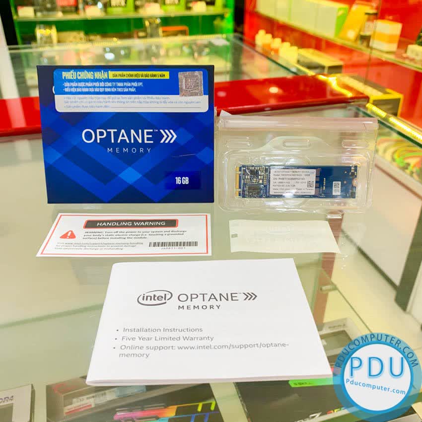 Ổ cứng SSD Intel Optane 16GB M.2 2280 PCIe NVMe Gen 3x2 (Đọc 900MB/s - Ghi 145MB/s)