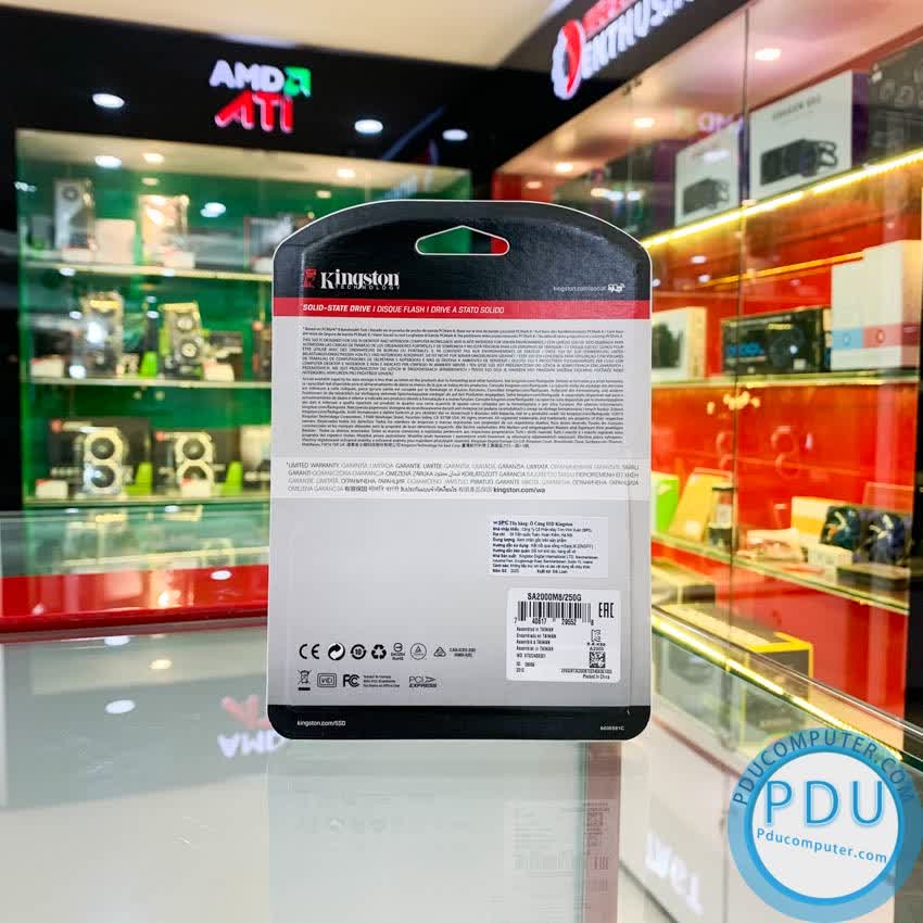 Ổ cứng SSD Kingston A2000M8 250GB M.2 2280 PCIe NVMe Gen 3x4 (Đọc 2000MB/s - Ghi 1000MB/s) - (SA2000M8/250G