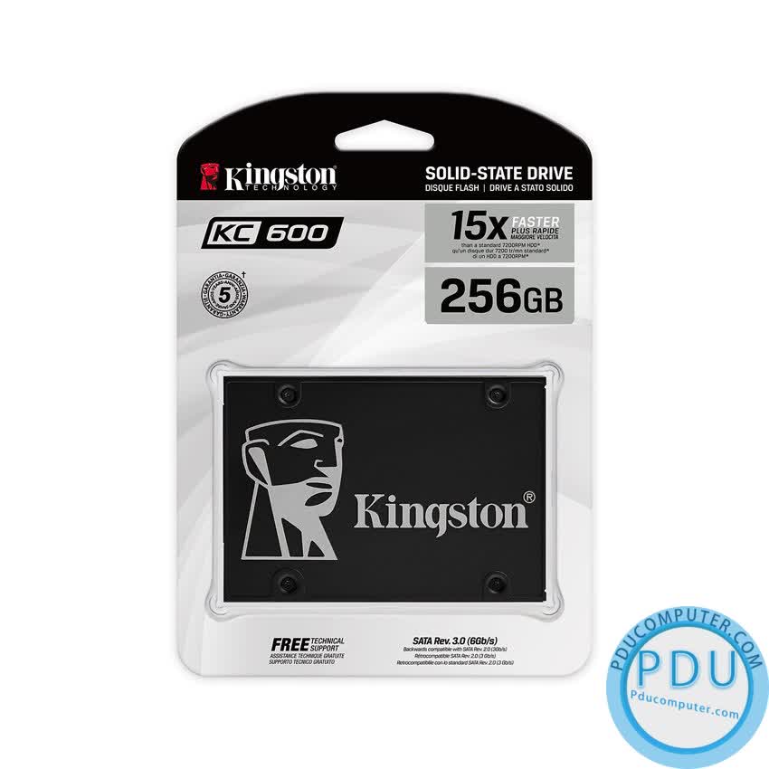 Ổ cứng SSD Kingston KC600 256GB 2.5 inch SATA3 (Đọc 550MB/s - Ghi 500MB/s) - (KC600/256GB)