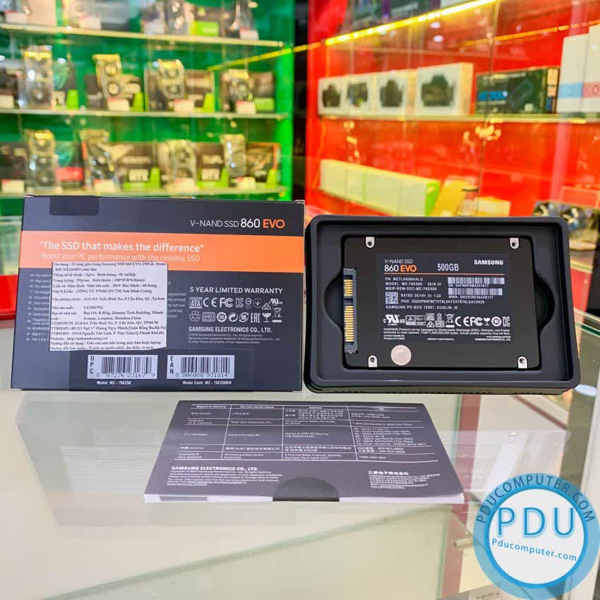 Ổ cứng SSD Samsung 860 EVO 500GB 2.5 inch SATA3 (Đọc 550MB/s - Ghi 520MB/s)