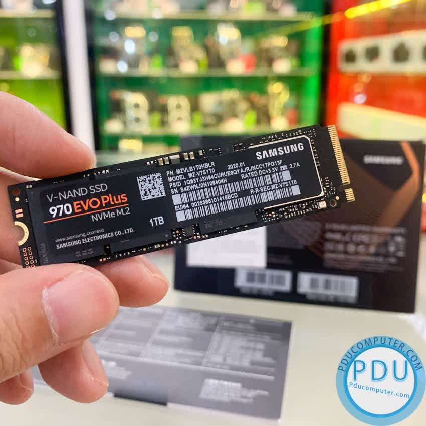 Ổ cứng SSD Samsung 970 EVO Plus 1TB M.2 2280 PCIe NVMe 3x4 (Đọc 3500MB/s - Ghi 3300MB/s) - (MZ-V7S1T0BW)