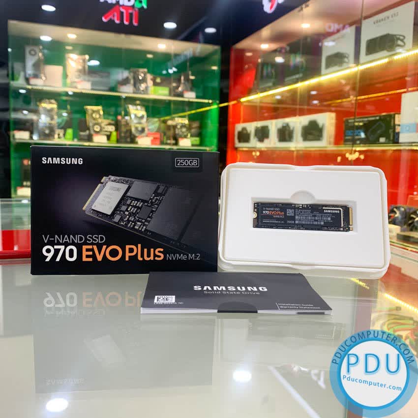 Ổ cứng SSD Samsung 970 EVO Plus 250GB M.2 PCIe NVMe 3x4 (Đọc 3500MB/s - Ghi 2300MB/s) - (MZ-V7S250BW)