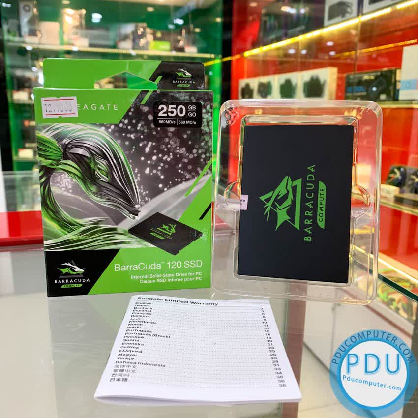 Ổ cứng SSD Seagate BarraCuda 120 250GB 2.5 inch SATA 6Gb/s (Đọc 560MB/s, Ghi 540MB/s) - (ZA250CM1A003)