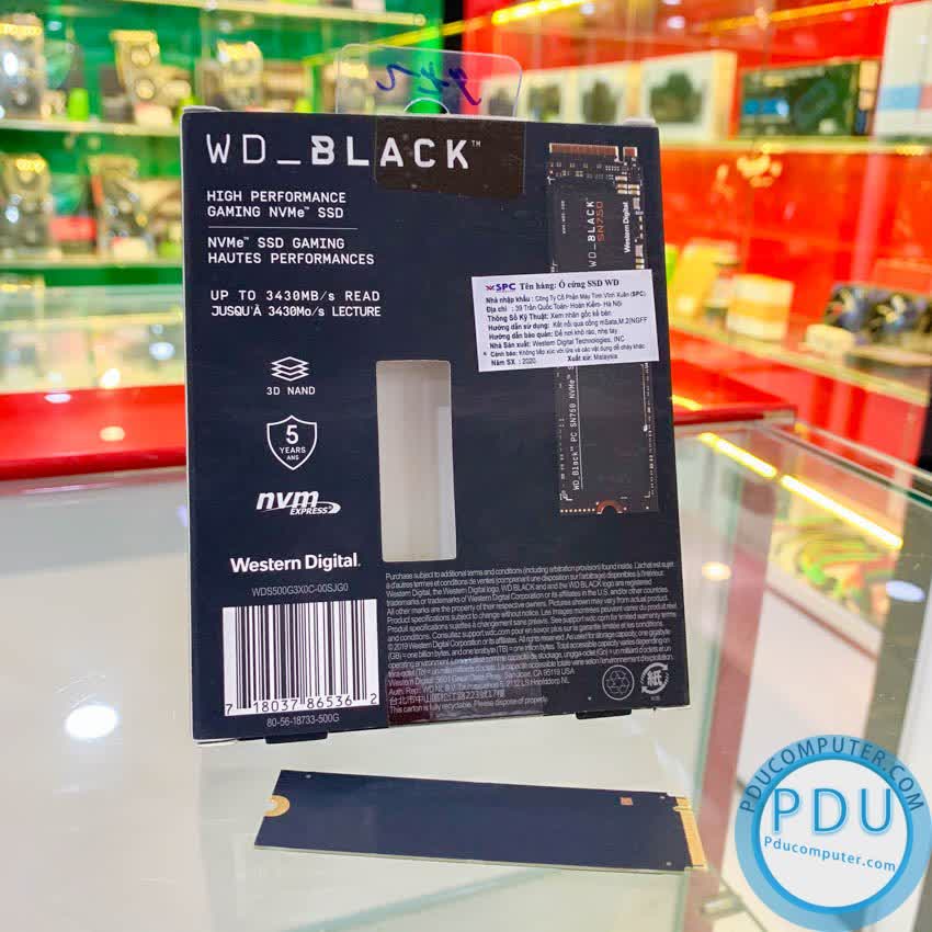 Ổ cứng SSD Western SN750 Black 1TB M.2 2280 PCIe NVMe 3x4 (Đọc 3470MB/s - Ghi 3000MB/s) - (WDS100T3X0C)