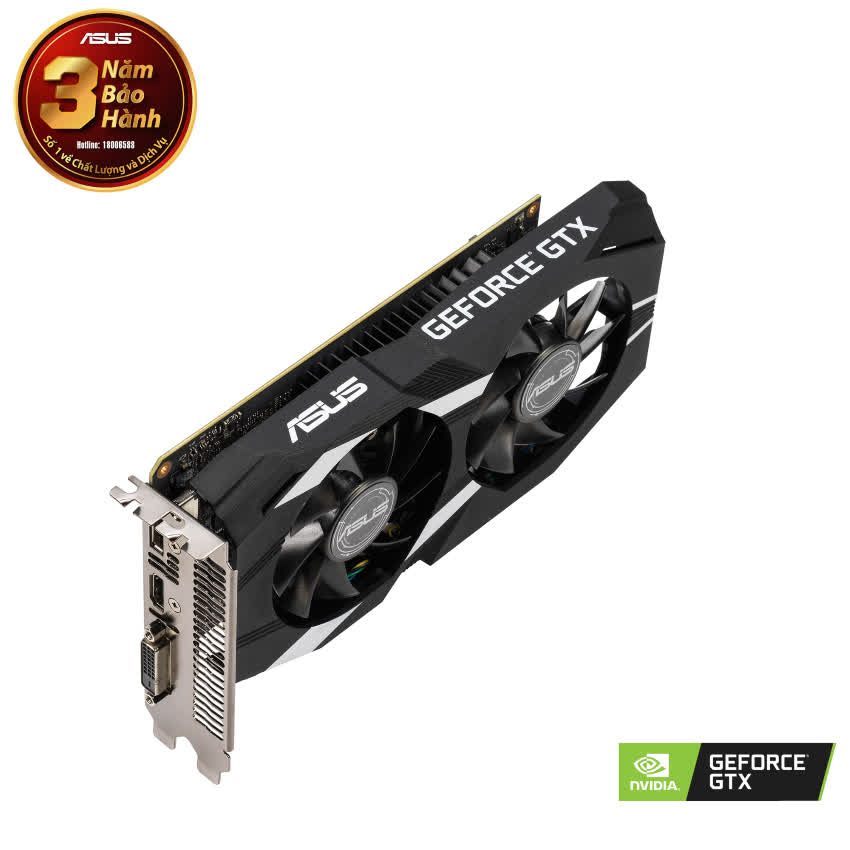 Card màn hình ASUS DUAL GTX 1650-O4G (4GB GDDR5, 128-bit, DVI+HDMI+DP)