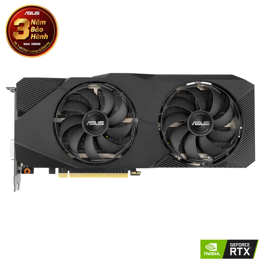 Card màn hình ASUS DUAL RTX 2060 Super-8G EVO (8GB GDDR6, 256-bit, DVI+HDMI+DP, 1x8-pin)
